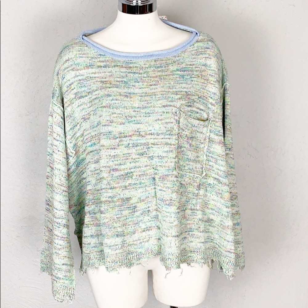 NWT Free People Prism Pullover Spacedye Sweater - Picture 7 of 16